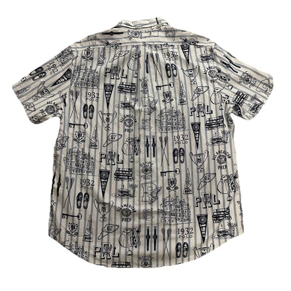 Polo Ralph Lauren Pennant  Flag Classic Graphic Short Sleeve Oxford Shirt Men XL - Picture 2 of 6